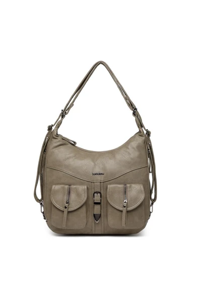 Yıkama Deri Hem Sırt Hem Omuz Kadın Çantası 21-K Barcelona 1936 ürün görseli