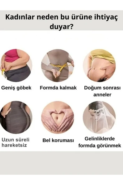 Hamilelik Sonrası Sıkılaştırıcı Korse Latex Kumaşlı, Göbek ve Bel Toparlayıcı - 6