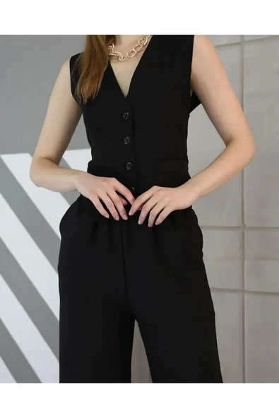 Rahat Form Yelekli Pantolon Takım Modern Fit Keten Takım - 3