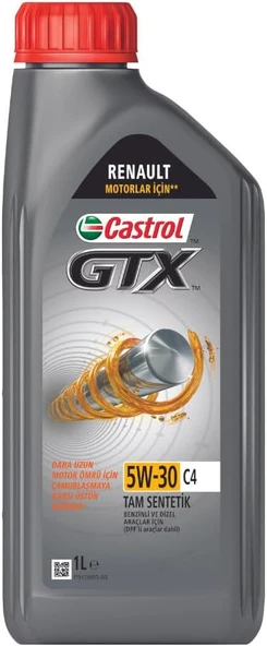 Castrol GTX 5W-30 C4 1 Litre Motor Yağı ürün görseli 1