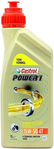 Castrol Power1 15W/50 4T 1 Lt 4 Zamanlı Motosiklet Yağı ürün görseli