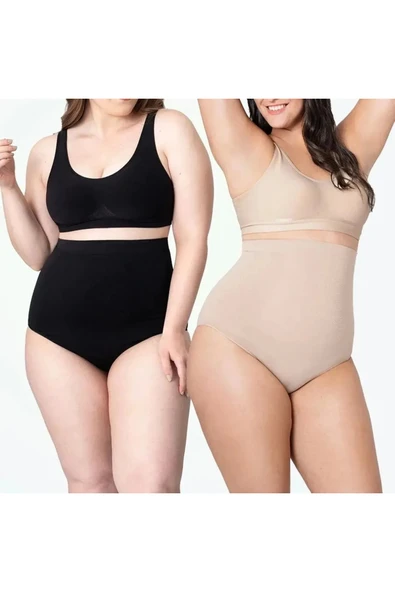 Kadınlar İçin Günlük Konforlu Korse Slip Yüksek Bel Basen - 5