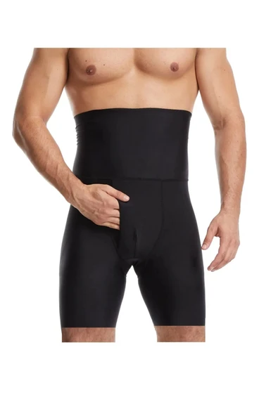 Destekli Erkek Korse Boxer Karın Bölgesi Sıkılaştırıcı ve Toparlayıcı Silikon Kaydırmaz Bel Çevresi