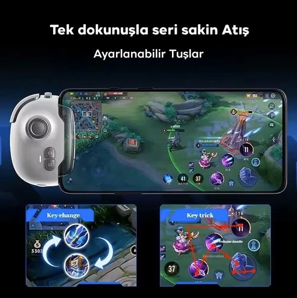 MEMO MB03 PUBG Mobile Joystick Kontrol Gamer Oyun Konsolu Tetik - 2