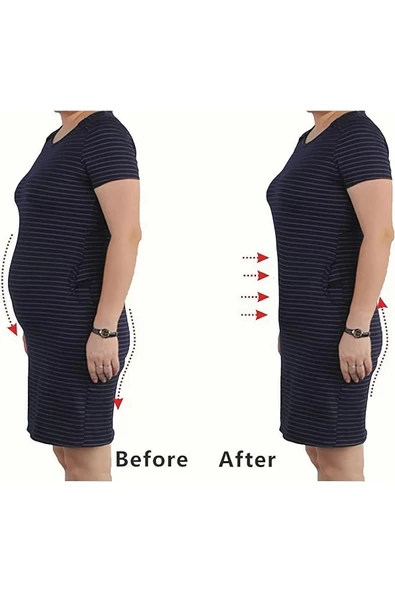 Toparlayıcı Yüksek Bel İç Giyim Korse Slip Korse İki Beden İnceltici - 5