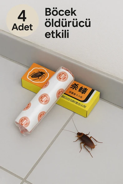 4 Adet Haşere Tebeşiri - Böcek Önleyici Tebeşir - Etkili Hamam Böceği ve Karınca Kovucu (483483) - 4