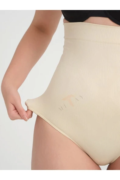 Toparlayıcı Doğum Sonrası Korse Inceltici Sıkılaştırıcı Altı Slip Korse Yüksek Bel - 6