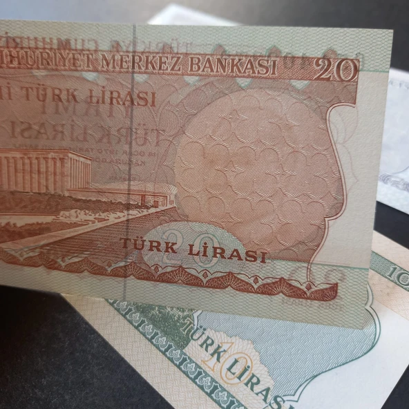 Escoines Koleksiyon 39963685473642b410 6.Emisyon 5/10/20Türk Lirası ÇÇT/ÇA/ÇİL Eski kağıt para - 7
