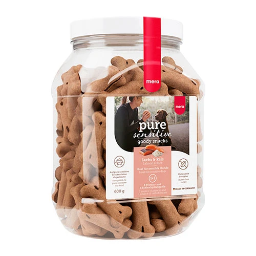 Mera Pure Sensitive Somonlu Pirinçli Tahılsız Köpek Ödül Bisküvisi 600 Gr ürün görseli