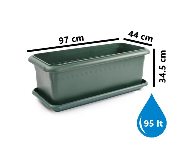 Omnipazar SO-V693 Tabaklı Villa Bahçe Saksı Takımı 95 Litre No 3 - 8