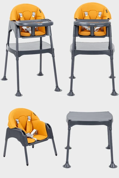 Wellgro Growup Çalışma Masalı Mama Sandalyesi, Taba - 3