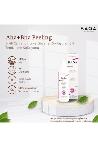 Aha+Bha Peeling Etkili Canlandırıcı ve Gözenek Sıkılaştırıcı Cilt Temizleme Solüsyonu 200 Ml - 7