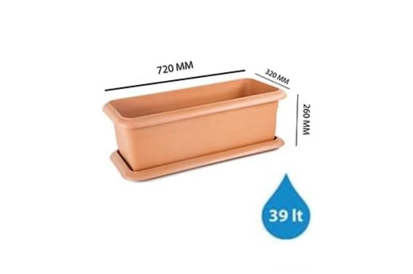 Omnipazar SO-V691 Tabaklı Villa Bahçe Saksı Takımı 39 Litre No 1 - 5