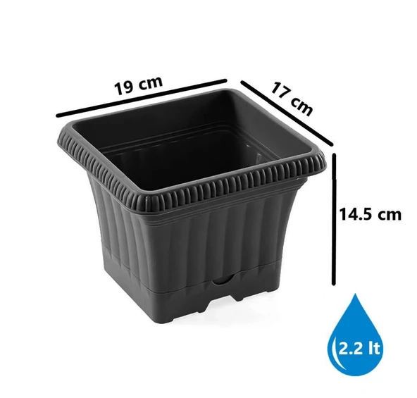 Omnipazar SO-OB00 Dekoratif Ova Balkon Saksı 2.2 Litre No 0 - Resim 2