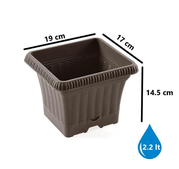 Omnipazar SO-OB00 Dekoratif Ova Balkon Saksı 2.2 Litre No 0 - Resim 4