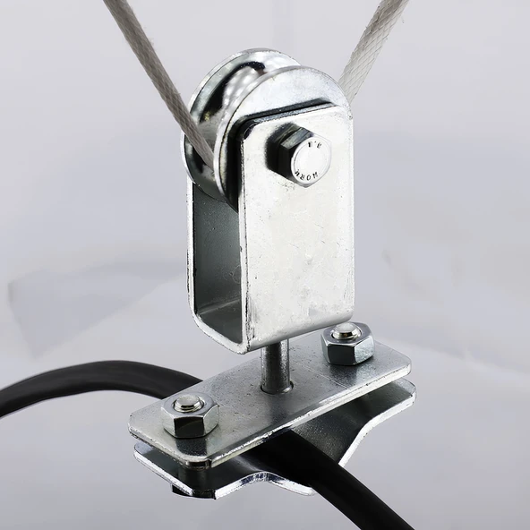 Metal Kablo Makarası Kablo Taşıyıcı Dolaşma Önleyici Seyyar Taşıma 360° Derece Dönerli 1 Adet - 3