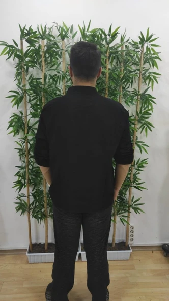 Lucky Life Erkek Uzun Kollu Hakim Yaka Düğmeli Lucky Life Erkek Müslim Gömlek - 6