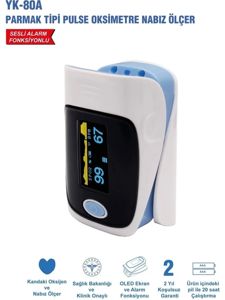Freely Parmak Tipi Pulse Oksimetre Oksijen Ve Nabız Ölçer - 2