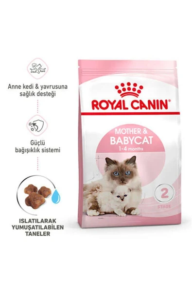 Royal Canin Mother&babycat Gebe/laktasyondaki Anne Ve Yavru Kedi Için Kuru Kedi Maması 2kg - Resim 4