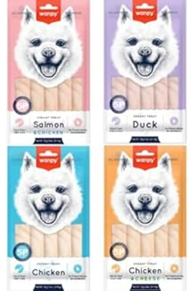 ZUHUDİ Wanpy 4 Çeşit Sıvı Köpek Ödülü 5X14Gr (4 Adet)