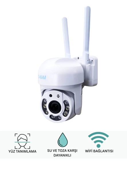 O-KAM 3MP WiFi Güvenlik Kamerası Gece Renkli 355° Döner Çift Yön Ses SD Destekli - 3