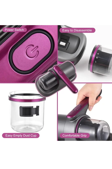 Auhma Ahv-07 Kablosuz Yatak Akar Süpürgesi 12V UV Sterilizasyonlu Mite Remover - 7