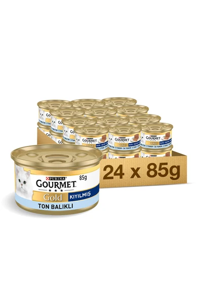 Gourmet Gold Kıyılmış Ton Balıklı Kedi Konservesi 24x85gr - 1