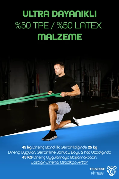 25 + 35 + 45 KG 3'lü SET Barfiks Lastiği Gym Resistance Band Antrenman Kas Geliştirme Bandı - 2