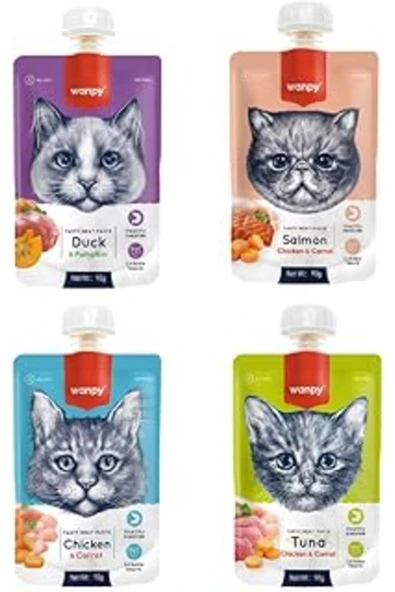 nazeninstoğu Wanpy 4 Çeşit Kedi Et Ezmesi