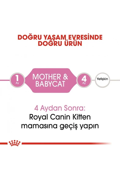 Royal Canin Mother&babycat Gebe/laktasyondaki Anne Ve Yavru Kedi Için Kuru Kedi Maması 4kg - 4