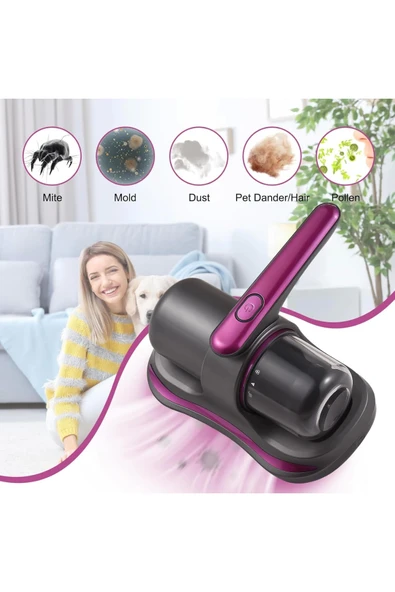 Auhma Ahv-07 Kablosuz Yatak Akar Süpürgesi 12V UV Sterilizasyonlu Mite Remover - 3