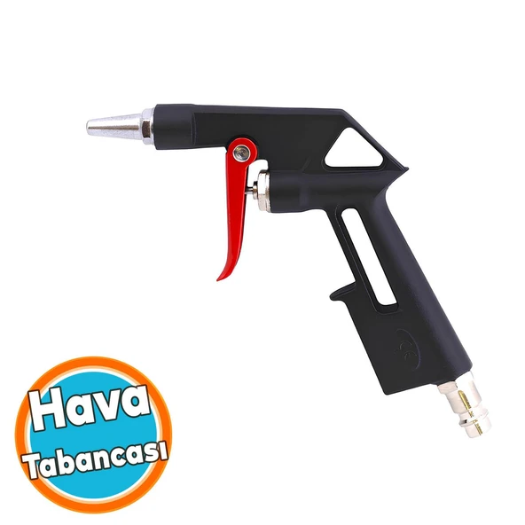 Profesyonel Hava Üfleme Tabancası Kısa Ağızlı Uçlu Temizlik Toz Giderme Kompresör Tabancası