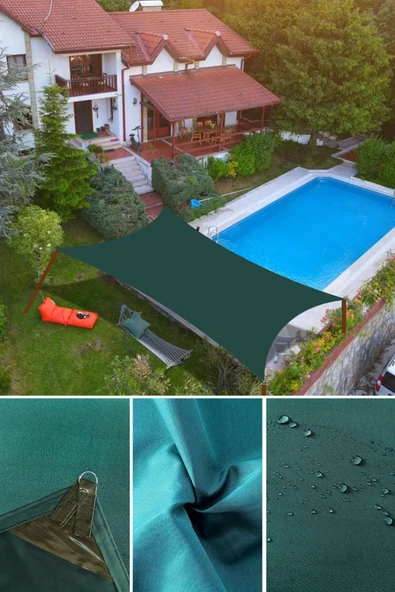 Branda Dünyası 3.5x4.5 Metre Su Geçirmez Dikdörtgen Gölgelik Kırmızı Oxford Kumaş ürün görseli