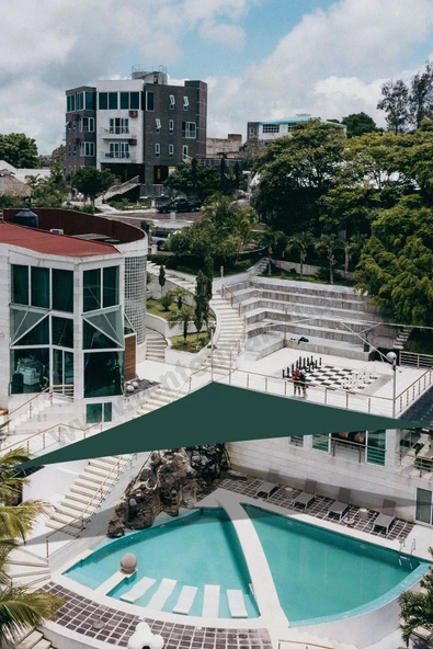 Branda Dünyası 3x4x5 Metre Su Geçirmez Üçgen Gölgelik Yeşil Oxford Kumaş ürün görseli