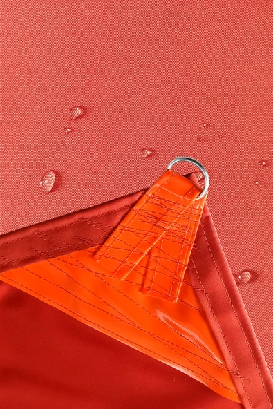 Branda Dünyası 2x3 Metre Su Geçirmez Dikdörtgen Gölgelik Kırmızı Oxford Kumaş - Resim 5