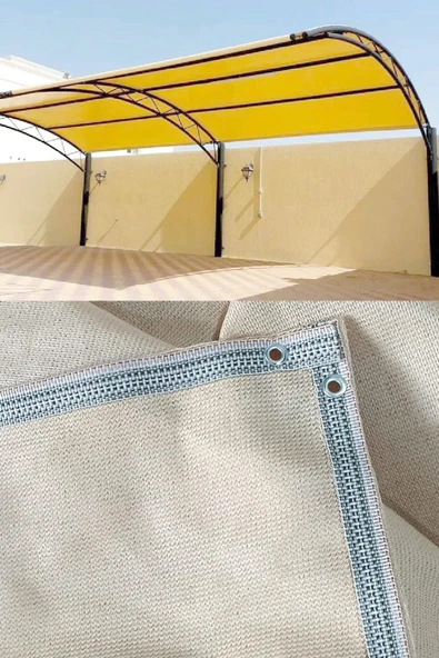 Branda Dünyası 5.5x61.5 Metre Otopark Gölgelik File %95 Krem - 2