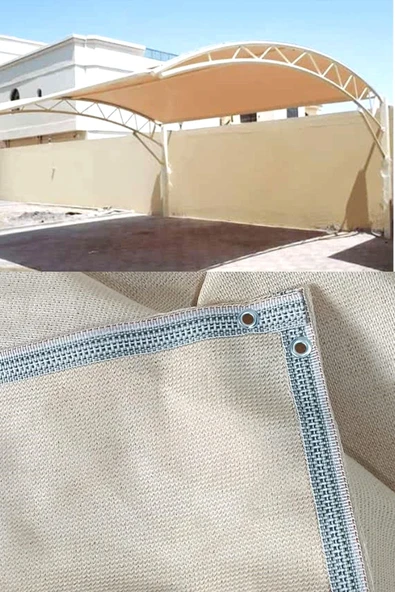 Branda Dünyası 1.5x24.5 Metre Otopark Gölgelik File %95 Krem - 2