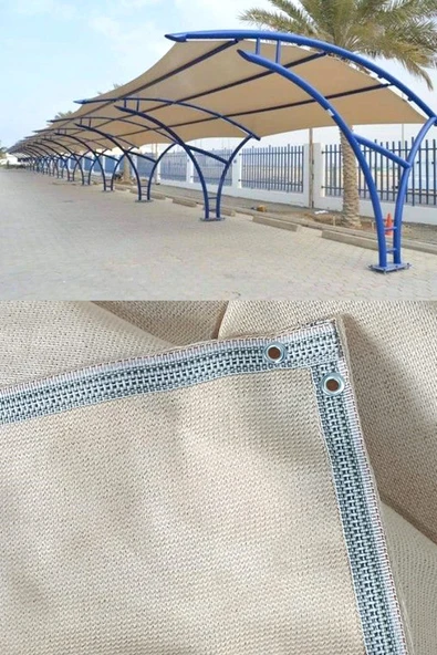Branda Dünyası 5x20.5 Metre Otopark Gölgelik File %95 Krem - Resim 3