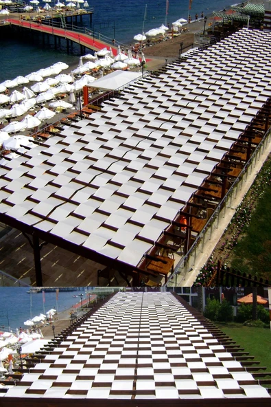 Branda Dünyası 8x5.5 Metre Pergola Battı Çıktı Gölgelik Oxford Kumaş - 4