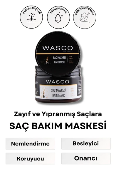 WASCO Professıonal Besleyici, Onarıcı Ve Koruyucu Saç Bakım Maskesi