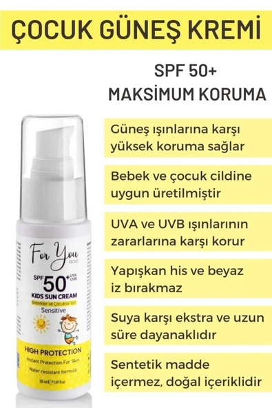 WASCO Bebek Ve Çocuklar Için Spf50+ Çok Yüksek Koruma Faktörlü Güneş Kremi - 4