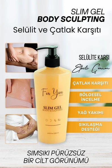 FOR YOU GOLD Slim Jel, Sıkılaştırıcı, Bölgesel Incelme, Çatlak Karşıtı, Selülit Kremi 250 ml - 6