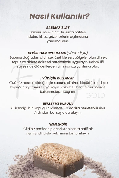 FOR YOU GOLD Kil Özlü Kabak Lifli Sabun - 3