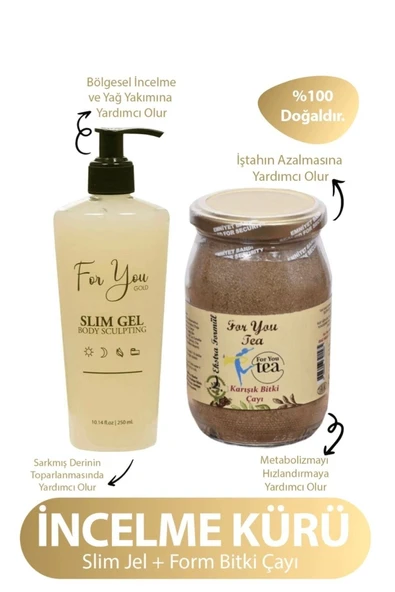 FOR YOU GOLD For You Tea Detox Karışık Bitki Çayı ( Detoks Çay ) Ve Selülit Jeli 250 ml - 3