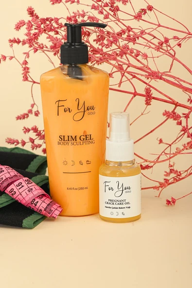 FOR YOU GOLD Slim Jel (slimgel) Selülit Jeli Ve Çatlak Oluşumunu Azaltmaya Yardımcı Çatlak Bakım Yağı&çatlak Seti - 5
