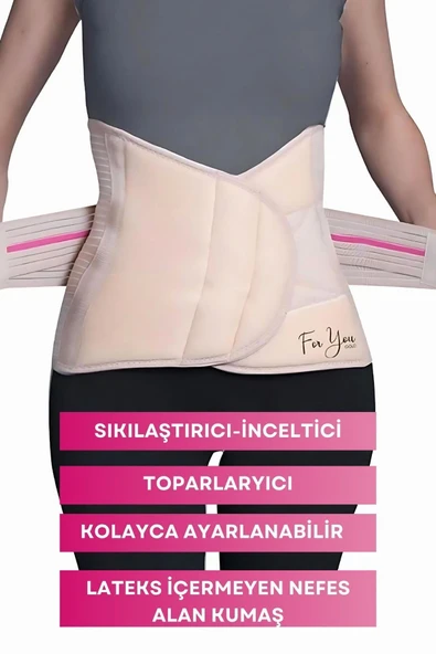 FOR YOU GOLD İnceltici, Toparlayıcı, Sıkılaştırıcı Destekleyici Doğum Sonrası Korse - 2