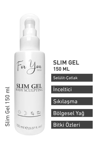 FOR YOU GOLD Slim Jel Inceltici-sıkılaştırıcı-toparlayıcı-çatlak Karşıtı Ve Selülit Kremi 150 ml At Kılı Fırçası - 3