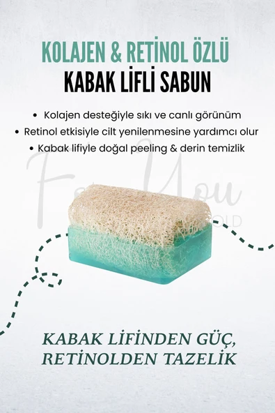 FOR YOU GOLD Kabak Lifli El Yapımı Kolajen & Retinol Özlü Sabun (collagenli Sabun) - 4