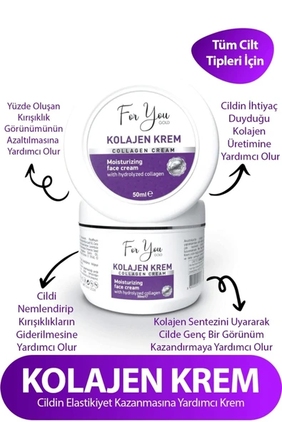 FOR YOU GOLD Yaşlanma Karşıtı Kolejen Krem & Maxımum Gözenek Sıkılaştırıcı Mix Serum - 3