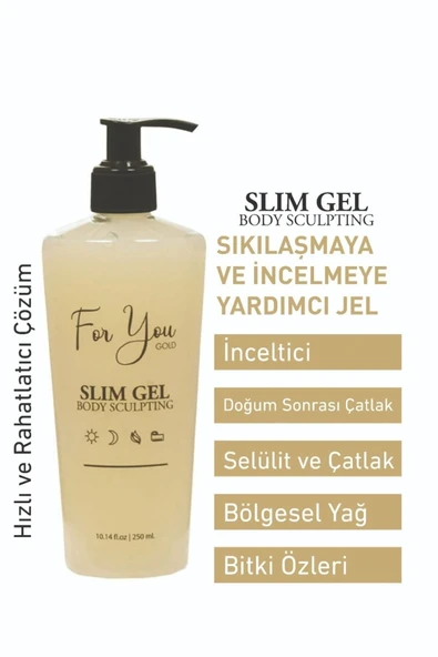 FOR YOU GOLD Slim Jel -Sıkılaştırıcı-Selülit Jeli Collagen Serum Anti Aging Kırışıklık Karşıtı - 4